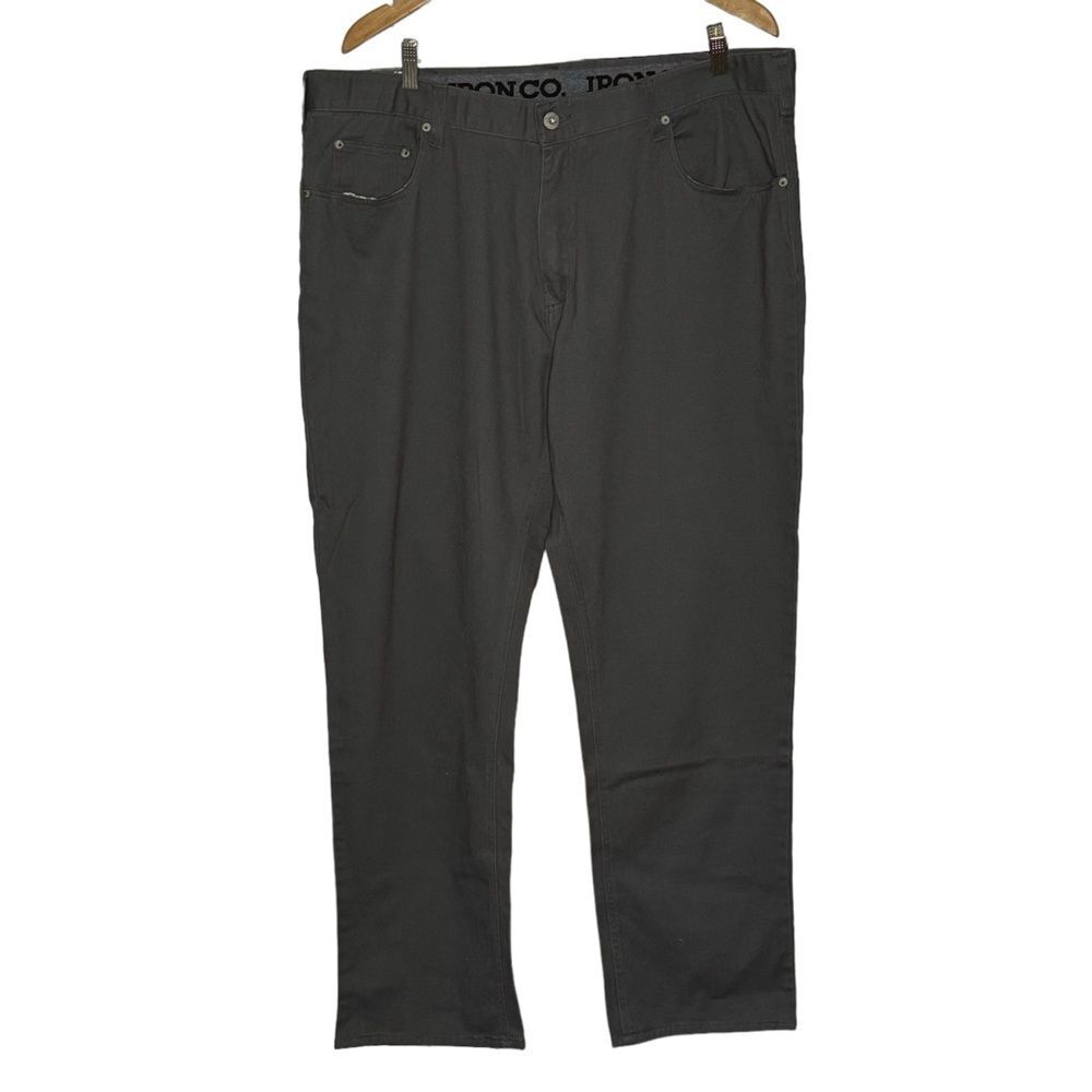 NWT Iron Co. Classic Comfort Straight Leg Dark Grey Pants Trousers Size 40x32
